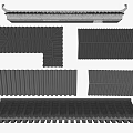 New Chinese Eaves Tile Eaves Combination 3d model