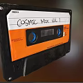 Classic Entertainment Electronics Cosmic Mix Vol 1 Cassette Tape In Orange And Black Design