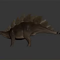 3D Stegosaurus Dinosaur Model With Detailed Back Plates Tail Spikes And Skin Texture