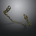 Old Rusted Metal Chain With Intricate Link Design On Dark Background