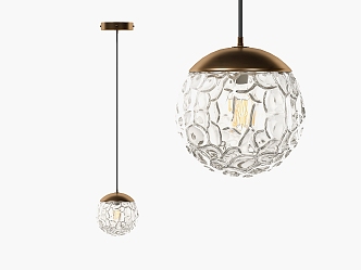 Small metal chandelier 3d model