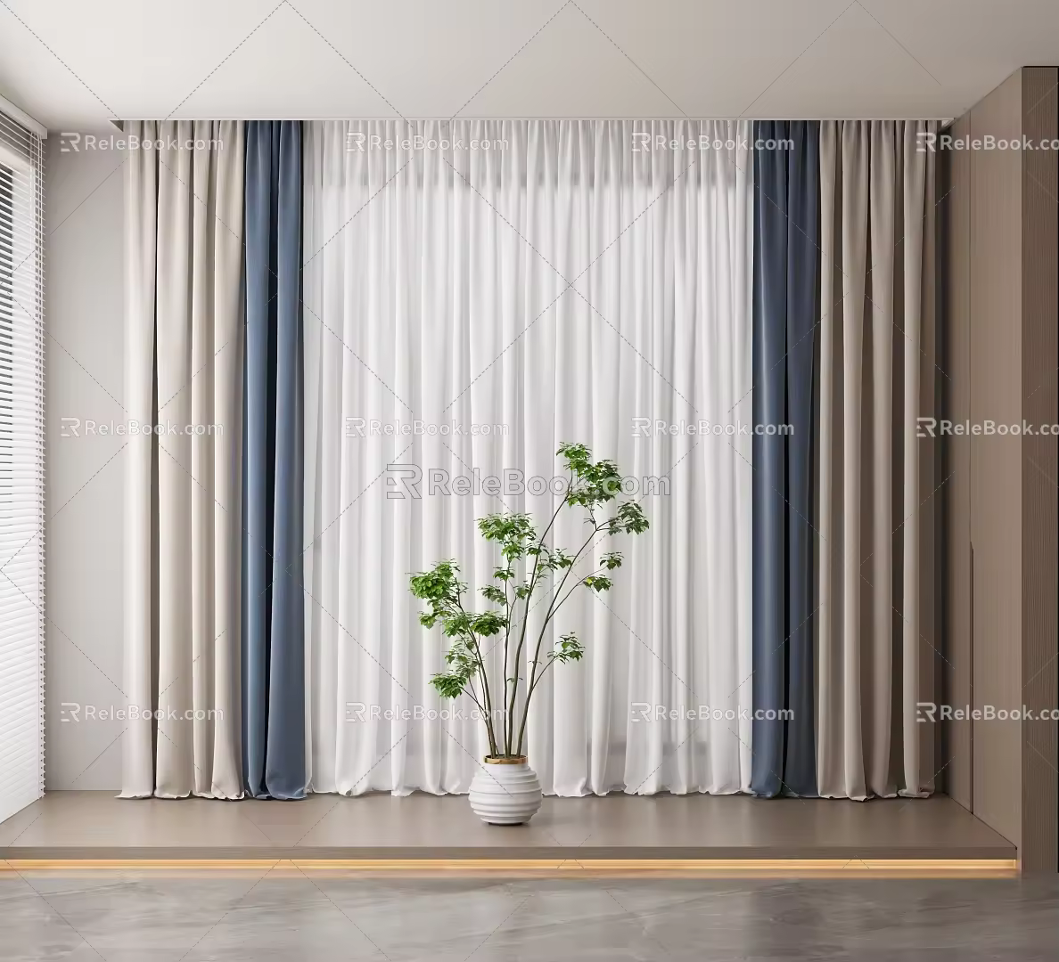 Modern Curtains 3d model