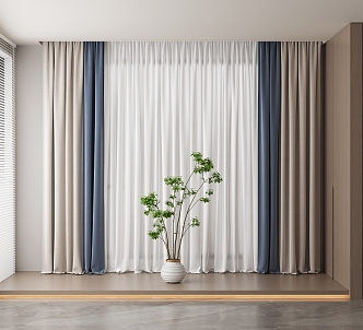 Modern Curtains 3d model