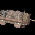 Modern Wooden Box Wooden Barrel Storage Box Sundries 3d model