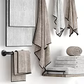 Stylish Bathroom Accessories With Towel Racks And Towels