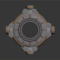 Mechanical Equipment With Circular Multi Layered Structure And Metallic Industrial Design