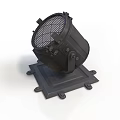 Black Industrial Mechanical Device With Square Base And Circular Mesh Cover