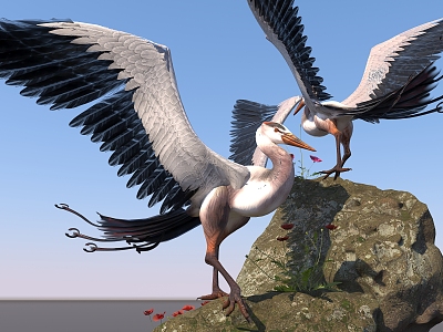 modern flying crane 3d model