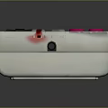 White Handheld Game Console With Red Screen Pink Buttons And Cross Directional Pad