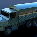 Green Utility Vehicle with Open Cargo Bed Multi-Wheel Design Curved Canopy Sturdy Front And Antenna