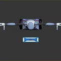 Computer Controlled Robotic Device With Wheeled Base Extended Arms And Cleaning Tool