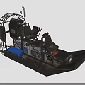 Unique Water Transport Vehicle With Metal Frame Cage Design Seats And Blue Storage Box