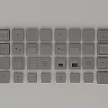 Gray Square And Rectangular Panels With Various Simple Icons Arranged In Rows And Columns