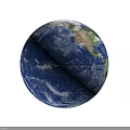 Realistic Earth Globe Displaying Blue Oceans Green Landmasses And White Clouds