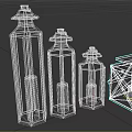 Modern Metal Lanterns With Different Sizes And Shapes For Home Decor Furniture