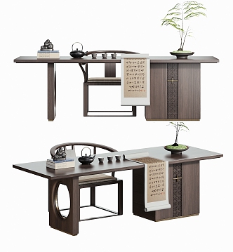 New Chinese Style Desk Tea Table 3d model