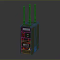 HARRIS Green Commercial Communication Device With Three Antennas And Control Panel 3d model