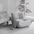 Modern Lazy Sofa Single Sofa 3d model