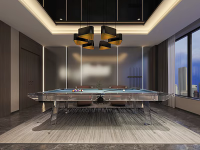 Modern Billiard Room 3d model