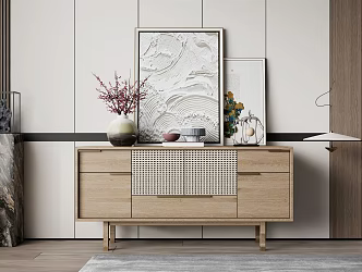 New Chinese-style Side Cabinet Side Cabinet Decorative Cabinet 3d model