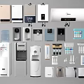 Various Household Electrical Appliances Including Water Heaters Dispensers And Different Styles For Daily Use