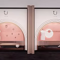 Modern Minimalist Clothing Store Interior With Glass Front Display Racks And Elegant Tones