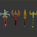 Tomahawk Axe Wooden Axe Handle Axe Mountain Axe Chopping Wood Axe Chopping Wood Axe Magic Axe 3d model