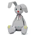 Handmade Stuffed Rabbit and Bear Dolls with Striped Ribbon and Orange Paws Me To You
