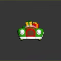 Green Toy Car With Colorful Gift Boxes On Top For Festive