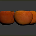 Fresh Ripe Persimmons Three Vibrant Orange Red And Red On Black Background With Glossy Surface