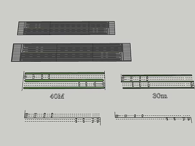 Road Facilities With 40cm And 30cm Size Options For Road Construction 3d model
