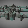 Industrial Metal Pipe And Valve Components In Various Sizes And Finishes