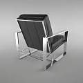 Black Diamond Tufted Office Chair With Silver Metal Frame And Modern Design