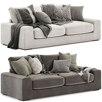 modern double sofa 3d model