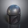 Tactical Sci Fi Helmet With Metallic Stripe Design And Sleek Surface Details