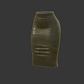 Stylish Black Leather Pencil Skirt With Fitted Design And Stitched Details For Womens Apparel