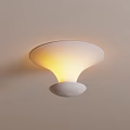 Modern Minimalist White Ceiling Light With Warm Yellow Glow For Home Interior