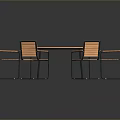 Modern Round Wooden Dining Table Set With Six Chairs And Metal Legs