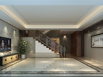 New Chinese Style Basement Beautiful Hall Basement model