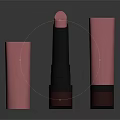 Pink Lipstick With Black Tube And Matching Glossy Pink Cosmetic Cases Design