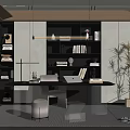 Modern study 3d model