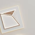 Modern Square and Round Ceiling Lights with Wooden Frame and Decorative Brown Warm Illumination