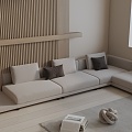 Modern three-seat sofa 3d model