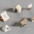 Various Stylish Canvas Tents With Different Designs And Wooden Frames For Camping
