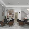 Modern Clothing Store Interior With White Dresses Wooden Displays Large Windows And Mirrors