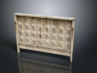 Light Wooden Cabinet Furniture With Geometric Pattern And Simple Design 3d model