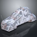 Detailed Camouflage Military Vehicle 3D Model With Antenna And Tactical Design