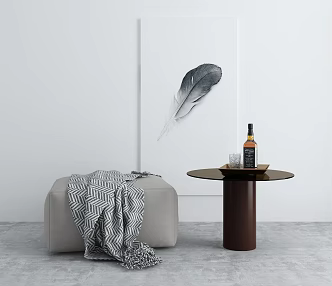 Modern sofa stool sofa coffee table 3d model