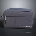 Portable Gray Travel Bag With Zipper Closure Stylish Design And Travel Logo