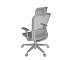 Ergonomic Mesh Office Chair With Adjustable Headrest Armrest And Rolling Wheels 3d model